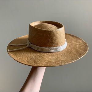 Gigi Pip Stiff Straw Pork Pie Hat